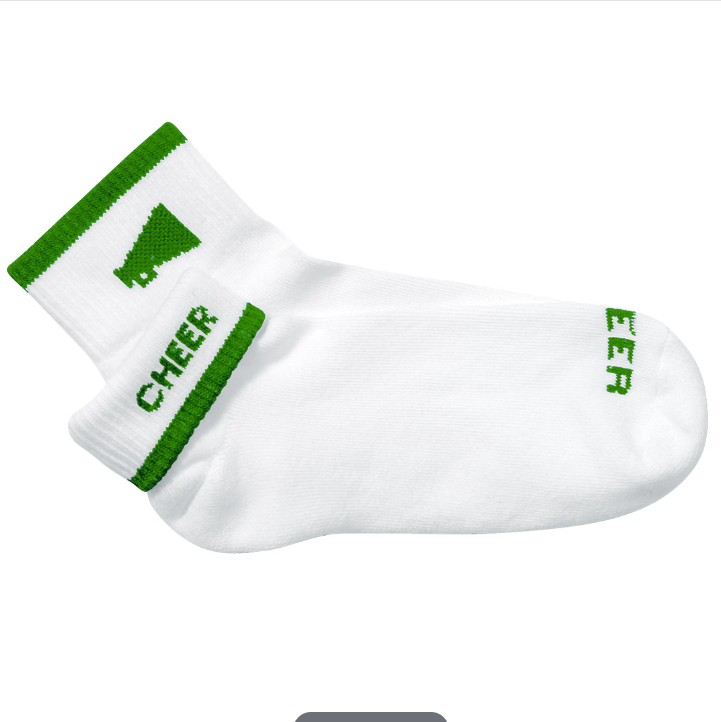 FLIP TOP LOW CUT CHEERLEADING SOCKS 2-IN-1