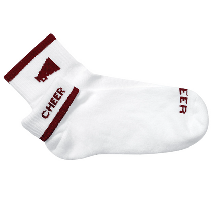 FLIP TOP LOW CUT CHEERLEADING SOCKS 2-IN-1