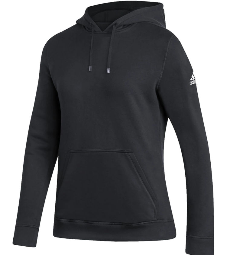 Womens Fleece Hood-Black/White